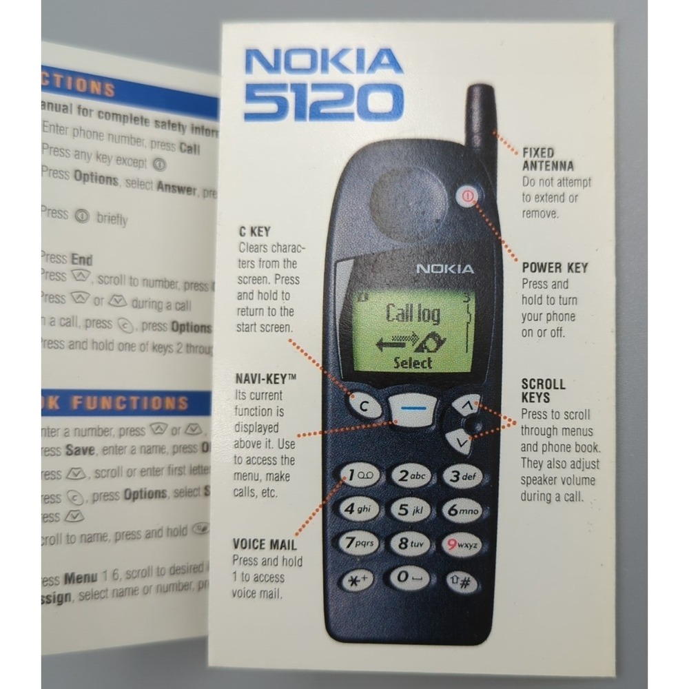 Nokia 5120 Product Quick Guide Advertising Collectible Ephemera Mobile Phone - Picture 5 of 7